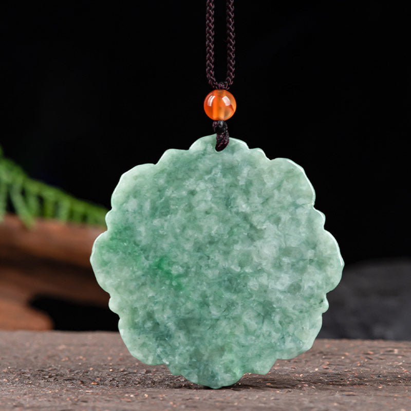 Buddha Stones, Lotus-Muster, Jade, Glück, Wohlstand, Halsketten-Anhänger - image 6