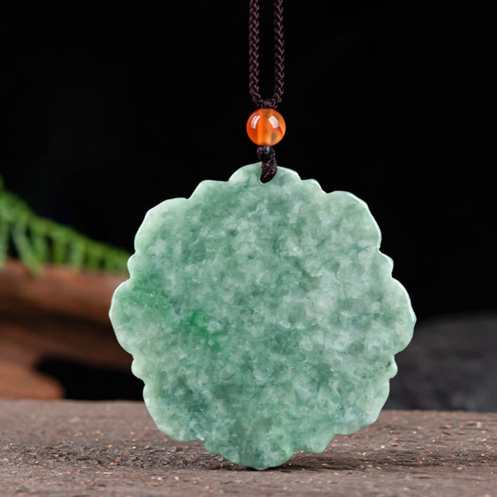 Buddha Stones, Lotus-Muster, Jade, Glück, Wohlstand, Halsketten-Anhänger - image 6