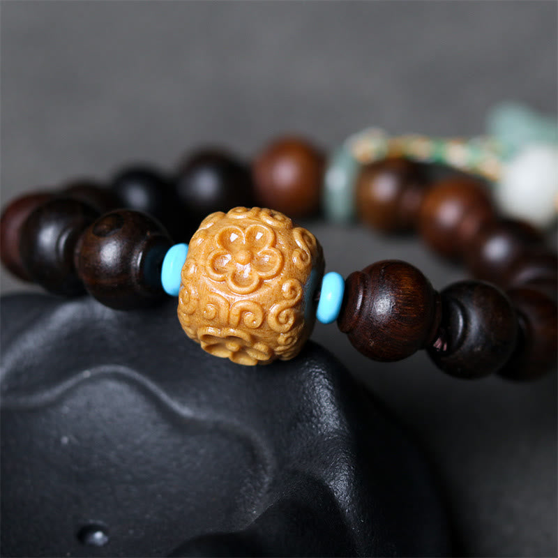 Buddha-Steine, Adlerholz, Laterne, Perlen, Schmetterling, Lotus, Charm, Stärke-Armband