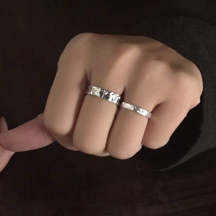 Buddha Stones Schlichter Segensring aus 925er Sterlingsilber für Paare - image 9