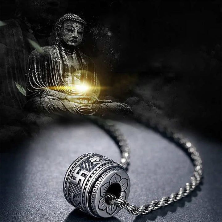 Buddha Stones Tibet Om Mani Padme Hum Schutz Halskette Anhänger - image 1