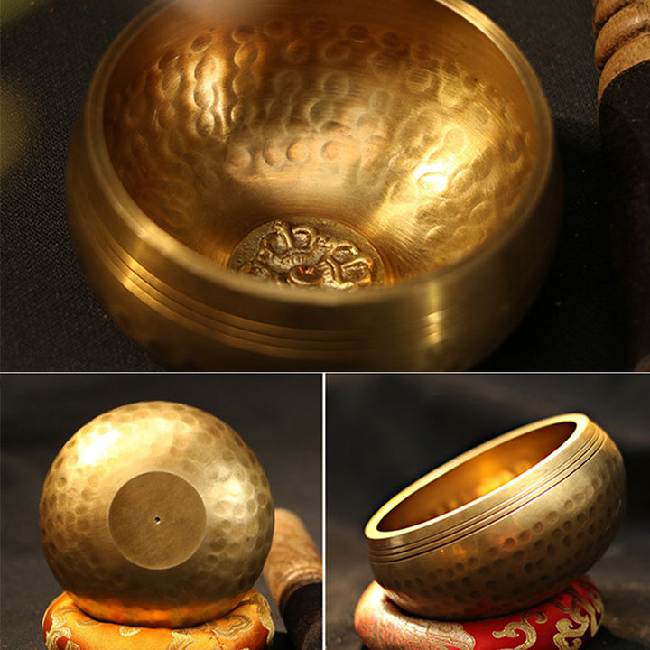Tibetische Klangschale von Buddha Stones, handgefertigt, für Entspannung und Achtsamkeitsmeditation. Klangschalen-Set - image 8