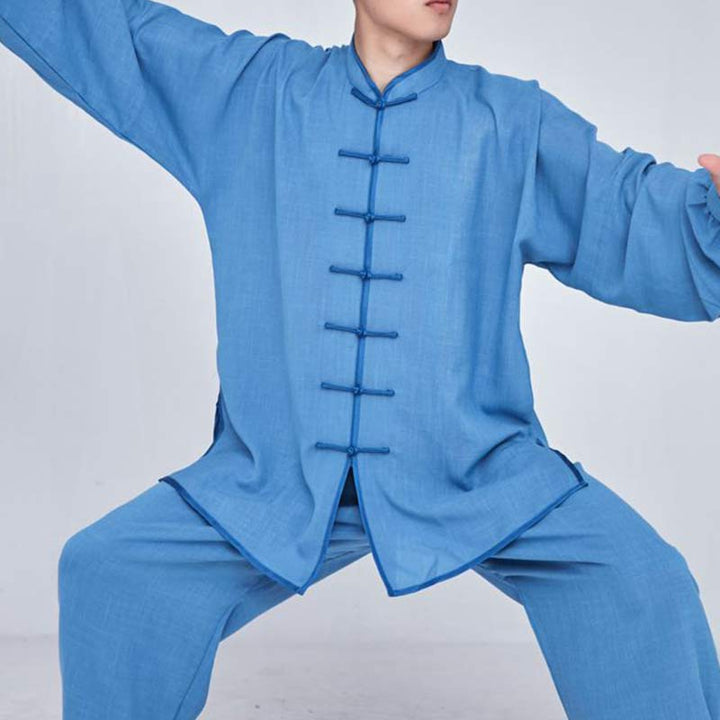 Buddha Stones, Meditation, Zen-Gebet, spirituelle Tai-Chi-Qigong-Praxis, Unisex-Stickerei-Kleidungsset - DeepSkyBlue Langarm - US14， UK/AU18，EU46 (3XL) - image 20