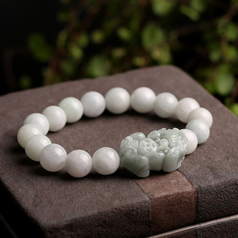 Buddha Stones Fengshui Reichtum Wohlstand Jade PiXiu Glücksarmband - image 2