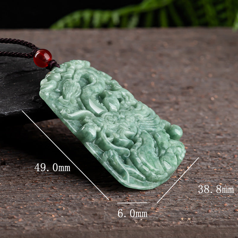 Buddha Stones Chinesisches Sternzeichen Drache Jade Stärke Halskette String Anhänger - image 7