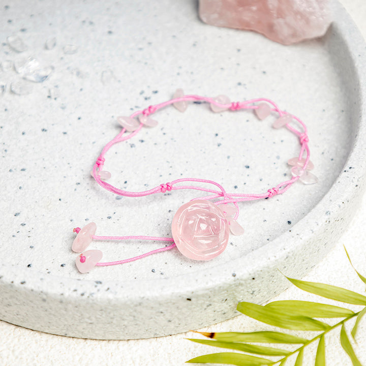 Fußkettchen mit Buddha Stonesn, Amethyst, rosa Kristall, grüner Aventurin, Rose, innerer Frieden, Heilung - image 8