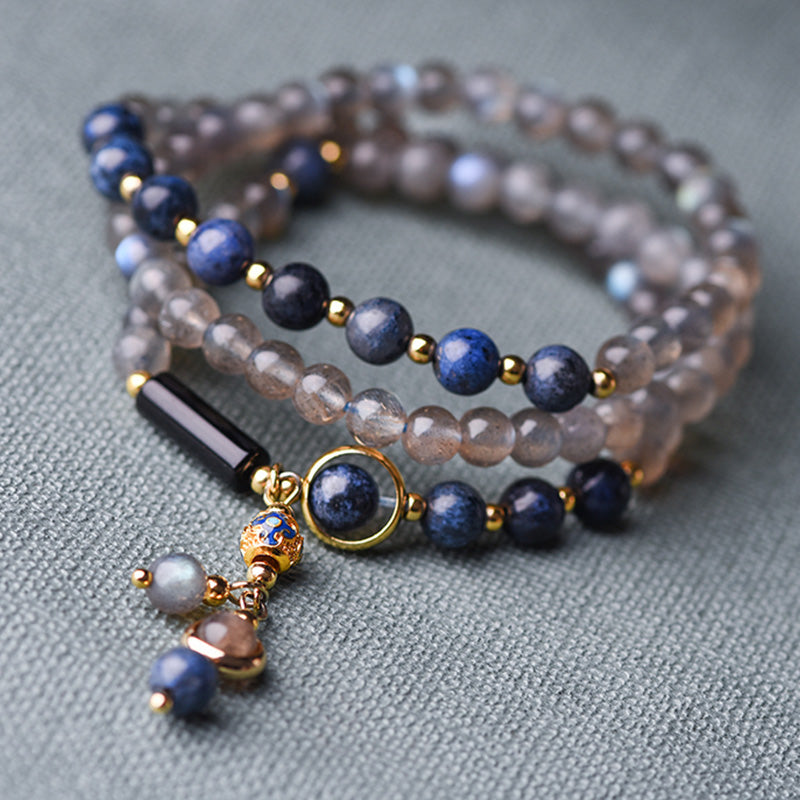 Buddha Stones Armband aus Mondstein, Lapislazuli und Mondstein – beruhigend, heilend und positiv - image 13