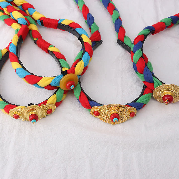Tibetische bunte Quastenperlen Haarschmuck Haarschmuck - image 0