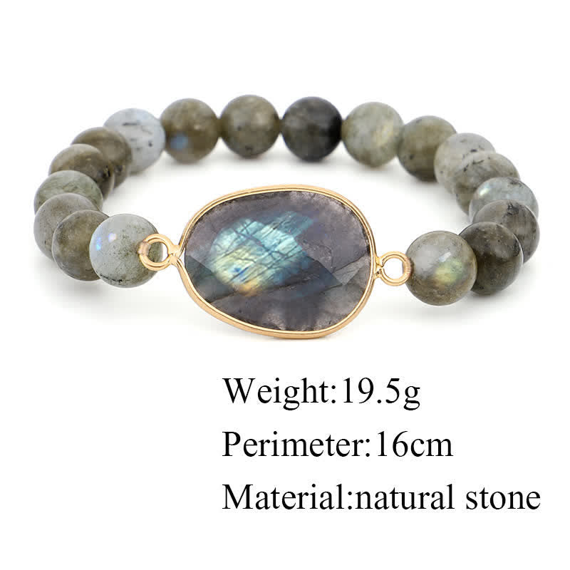 Buddha Stones Natürliches Labradorit-Mondstein-Perlenarmband zur Unterstützung der Heilung - image 8