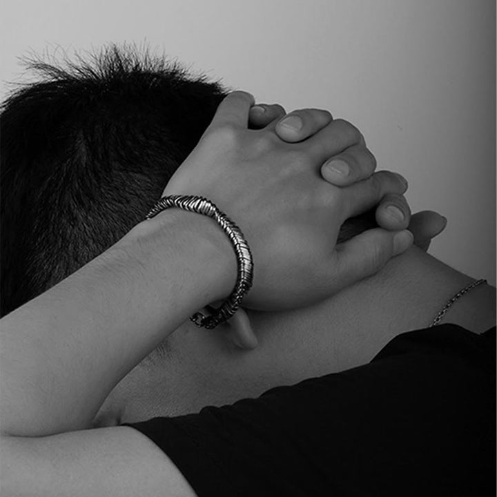 Buddha Stones 925 Sterling Silber Vintage Twisted Design Reichtum Heilung Kettenarmband - image 12