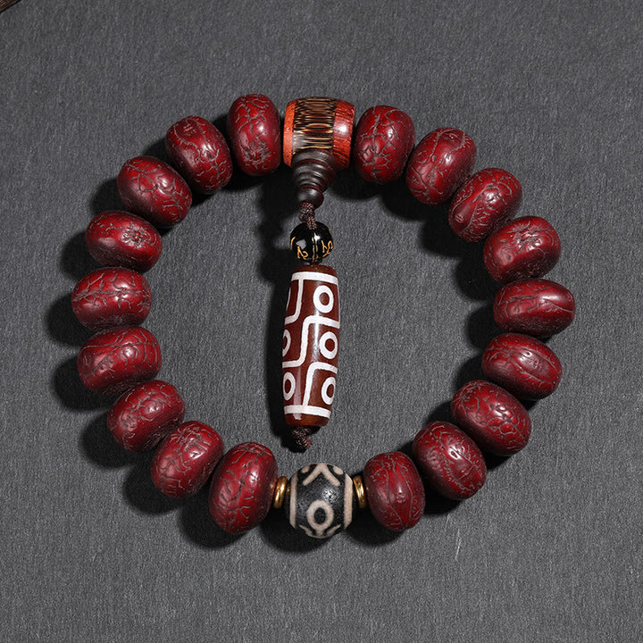 Buddha Steine Tibet Bodhi Samen Dzi Perle Tanzen Löwe Glück Armband Handgelenk Mala