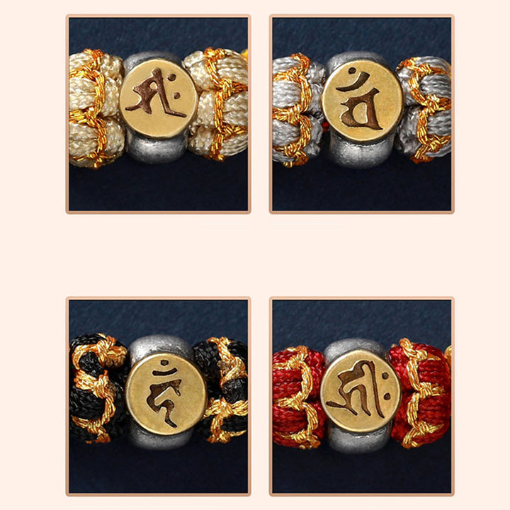 Buddha Stones Chinesisches Sternzeichen Natal Buddha Silber Glück geflochtenes Armband - image 21