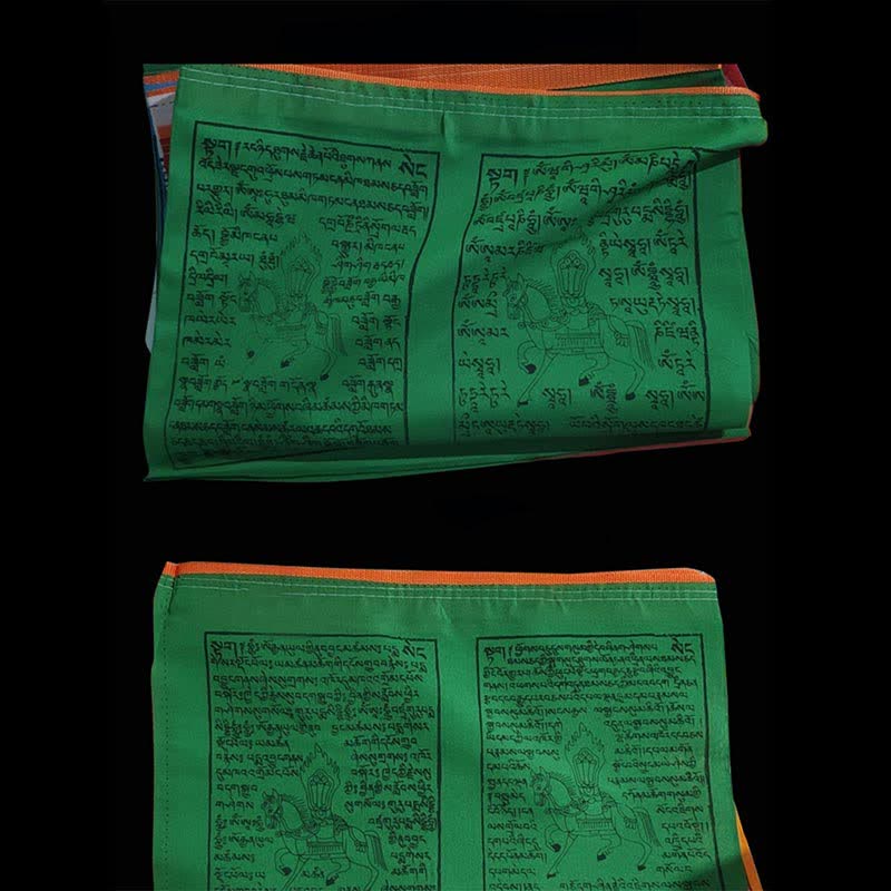 Tibetische 5-Farben-Windhorse-Schriften verheißungsvolle Outdoor-Gebetsfahne - image 8