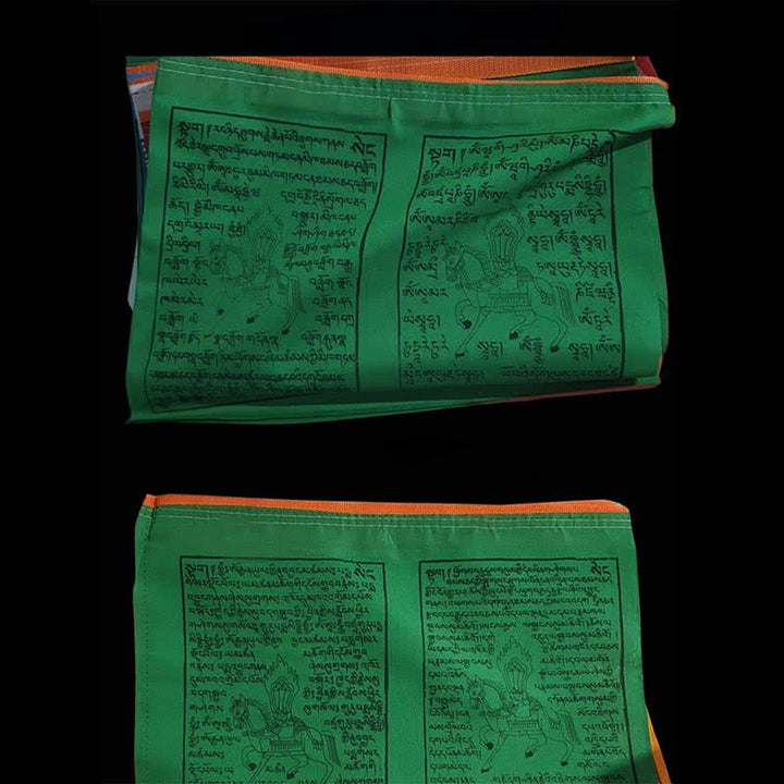 Tibetische 5-Farben-Windhorse-Schriften verheißungsvolle Outdoor-Gebetsfahne - image 8