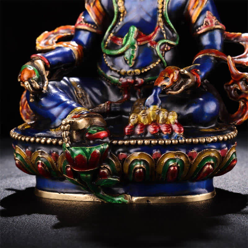 Gelbe Jambhala Bodhisattva Figur Serenity Kupfer Statue Heimdekoration - image 7