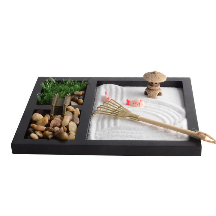 Koi-Fisch, kleine Brücke, ruhige Friedensmeditation, Zen-Gartendekoration - image 9