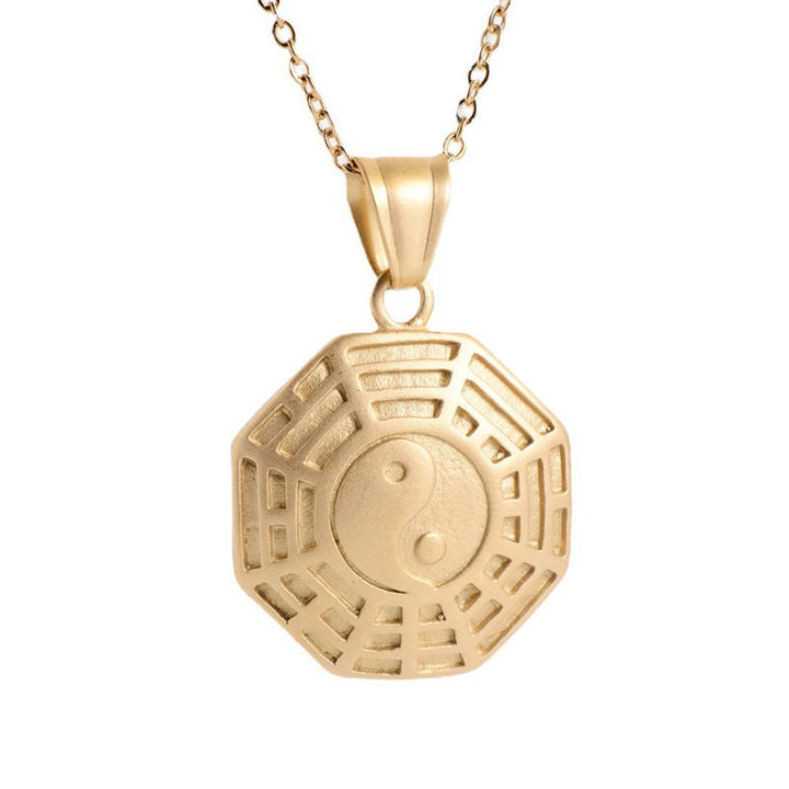 Bagua Yin Yang Titan Stahl Balance Halskette Kettenanhänger - image 7