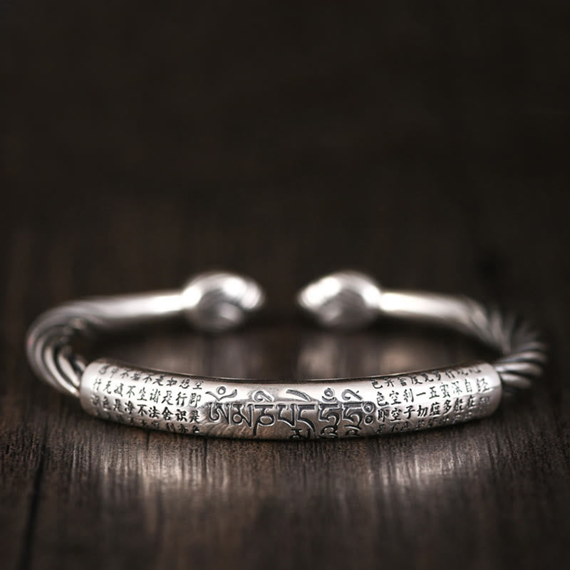 Buddha Stones, tibetisches Om Mani Padme Hum Herz-Sutra-Reinheits-Manschettenarmband