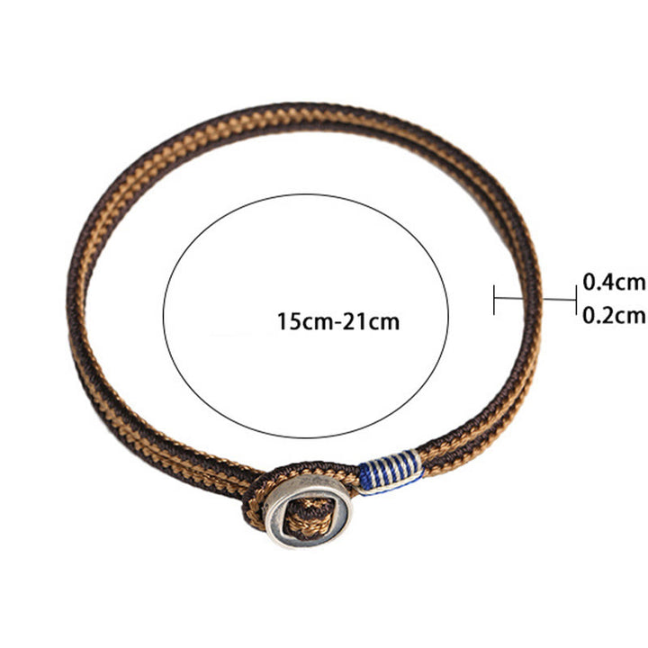 Handgefertigtes Armband aus 925er-Sterlingsilber mit Buddha Stonesn und Knopfschutz - image 15