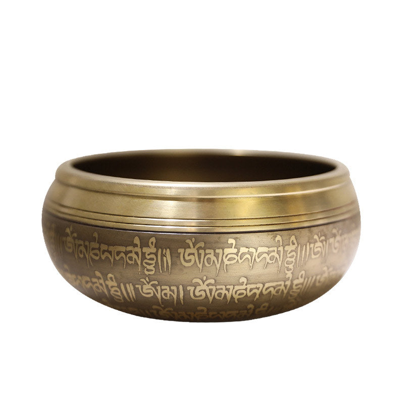 Tibetische Klangschale, handgefertigt für Konzentration und Meditation, friedvolles Glück, Klangschalen-Set - image 12