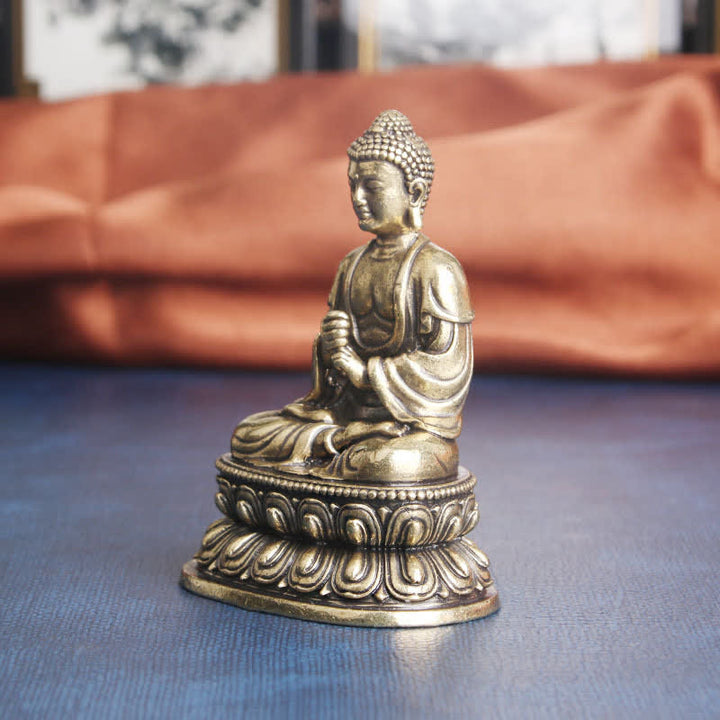 Tathagata Buddha Serenity Kupfer Statue Dekoration - image 4