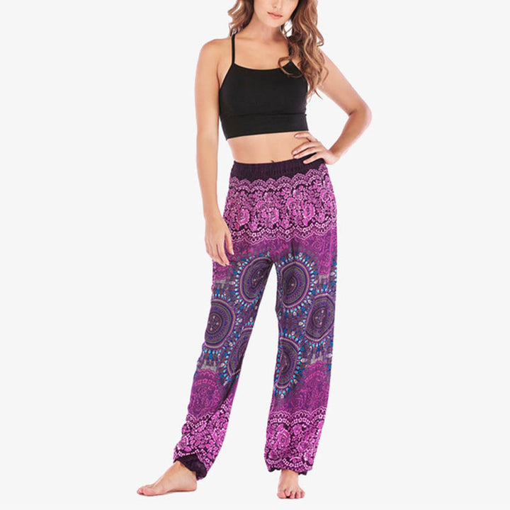 Buddha Stones Boho Lose Haremshose Damen Yogahose