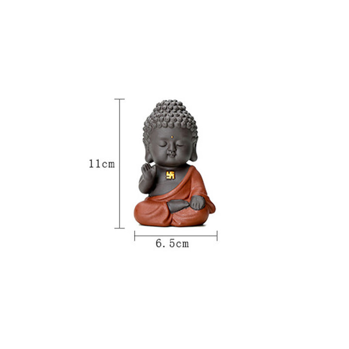 Buddha Stones, kleine Buddha-Gelassenheit, lila Ton, Heim-Schreibtisch-Dekoration - image 18