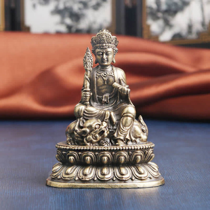 Manjusri Bodhisattva Serenity Kupfer Statue Dekoration - image 2
