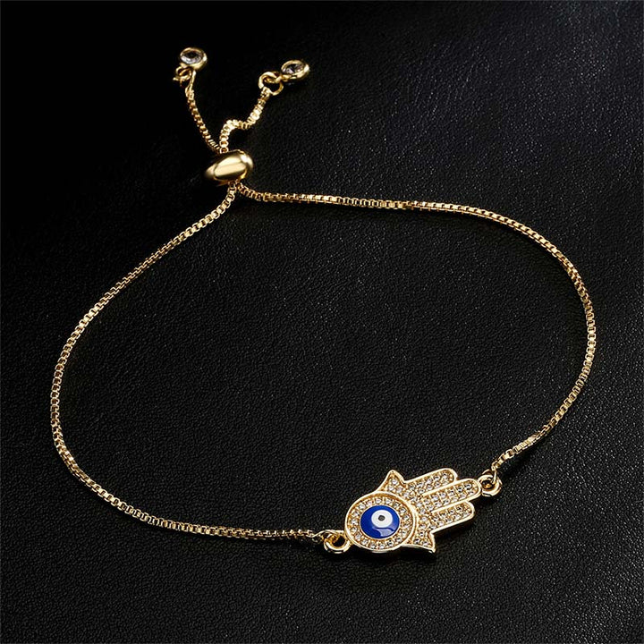 Buddha Stones Evil Eye Schutz-Mut-Armband