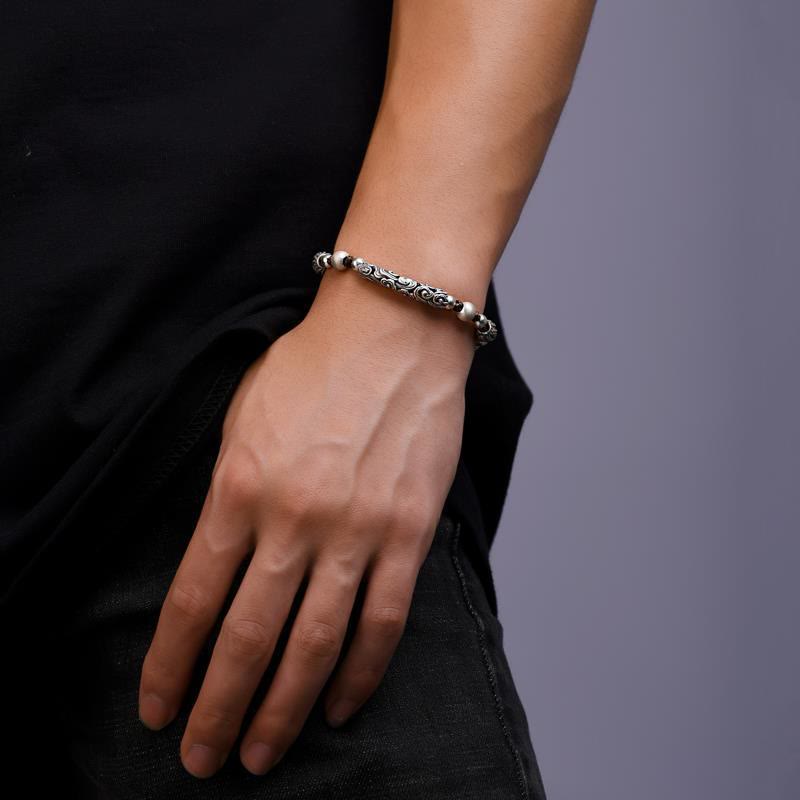 Buddha Stones Tibet Handgefertigtes Kupfer 999 Sterling Silber Glückswolken-Reichtum-Schnur-Armband - image 3