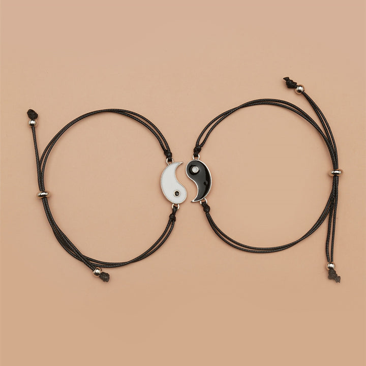 Buddha Stones 2-teiliges Yin-Yang-Hämatit-Paar-Armband - image 13