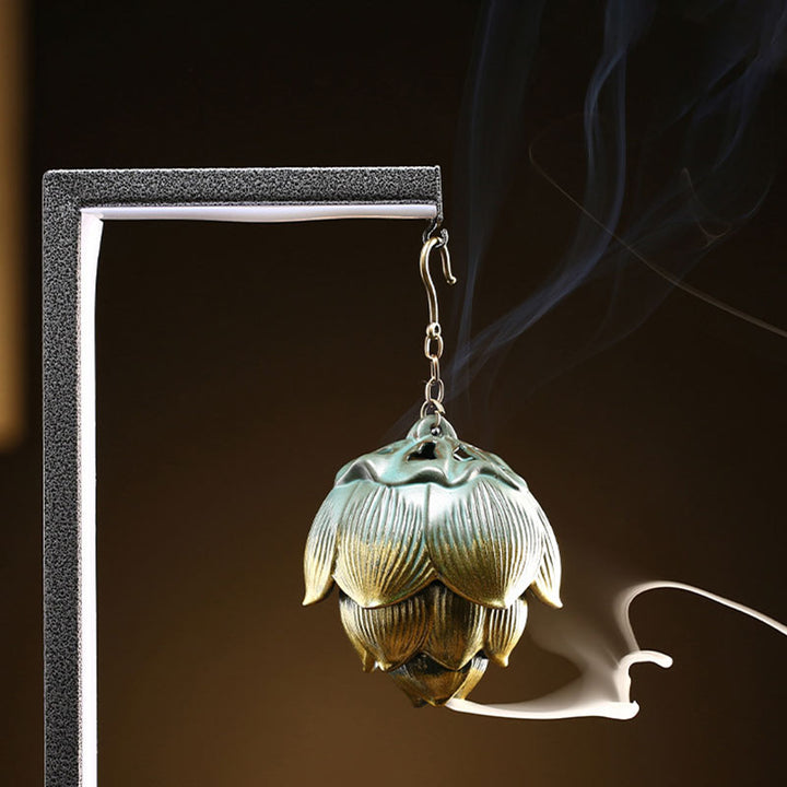 Buddha Stones Lotus Meditation Räuchergefäß zum Aufhängen, Dekoration - image 6