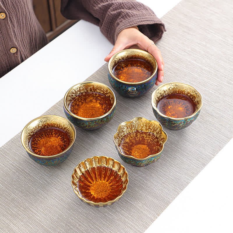 Bunte Teetasse aus Keramik mit Buddha Stonesn - image 5