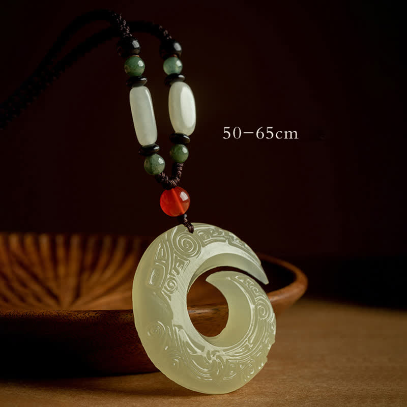 Peace-Schnalle, Jade, kleines Blatt, rotes Sandelholz, Zinnober-Achat, Glücks-Halsketten-Anhänger