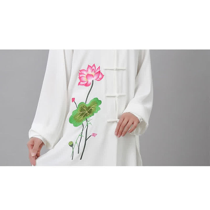 Lotusblüten-Blatt-Muster, Tai-Chi-Meditation, Gebet, spirituelle Zen-Übungskleidung, Damen-Set - image 17
