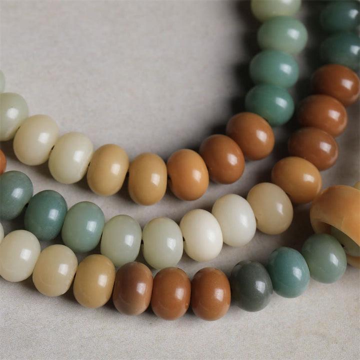 Buddha Stones, 108 Mala-Perlen, Farbverlauf, Bodhi-Samen-Buddha, handgraviertes Friedensarmband - image 5