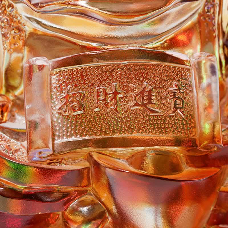 Feng Shui Frosch, handgefertigtes Liuli-Kristall-Kunststück, Reichtum, Heimbüro-Dekoration - image 16