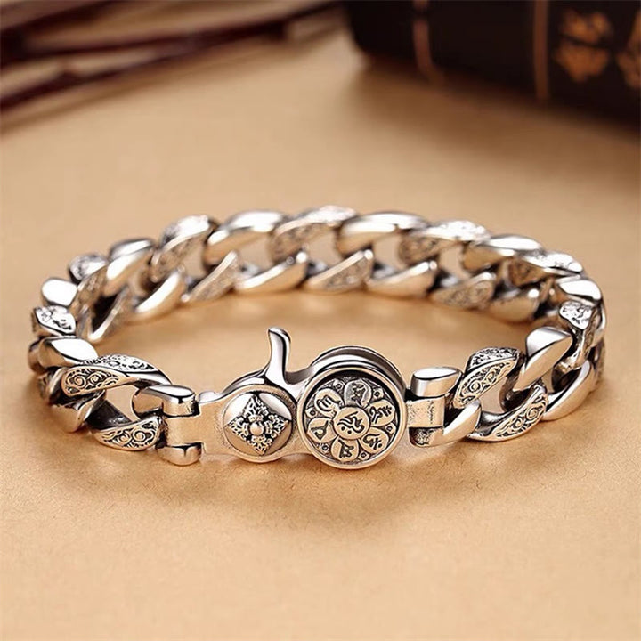 Buddha Stones Tibet Om Mani Padme Hum Double Dorje Vajra Kreativität Armband - Passend für Handgelenkumfang: 20-21 cm (22 cm) - image 0