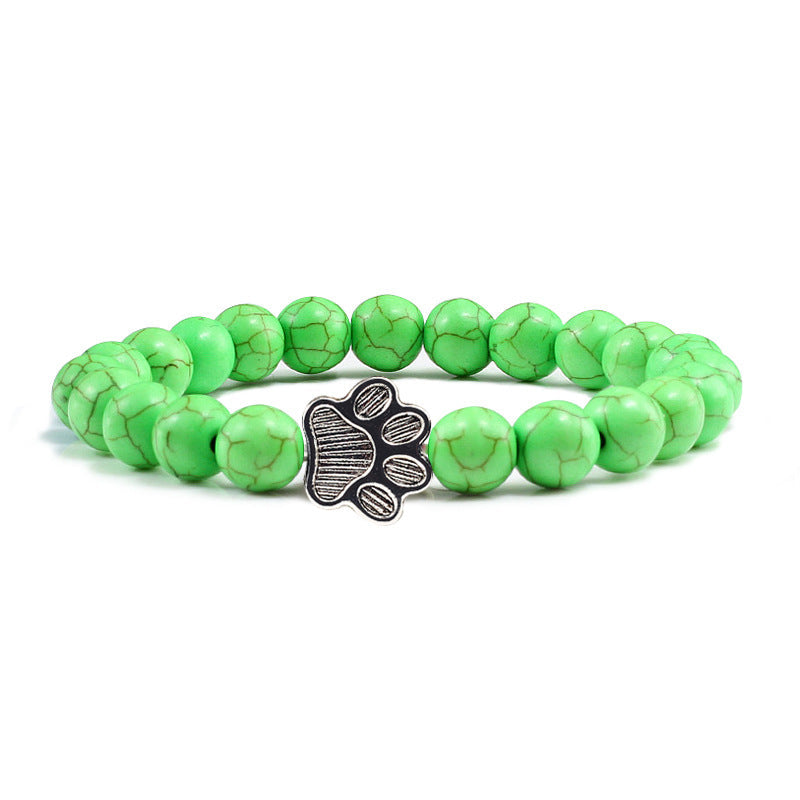 Buddha Stones „Rette einen Hund“-Steinarmband - Grüne Perlen - image 14