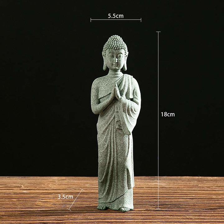 Tibetische Meditation Kontemplation Buddha Gelassenheit Mitgefühl Statue Figur Dekoration