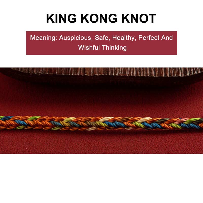 Mehrfarbiges Glücksarmband mit Buddha Stonesn „Mögest du gesund und glücklich sein“. - image 3