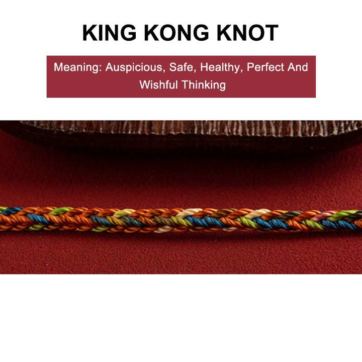 Mehrfarbiges Glücksarmband mit Buddha Stonesn „Mögest du gesund und glücklich sein“. - image 3