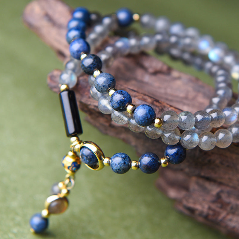 Buddha Stones Armband aus Mondstein, Lapislazuli und Mondstein – beruhigend, heilend und positiv - image 12
