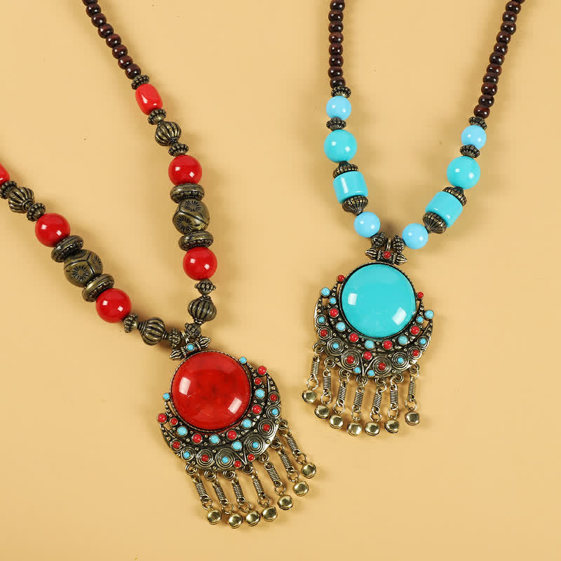 Tibetische Retro-Perlen, Quasten-Haarschmuck, Haarschmuck - image 6