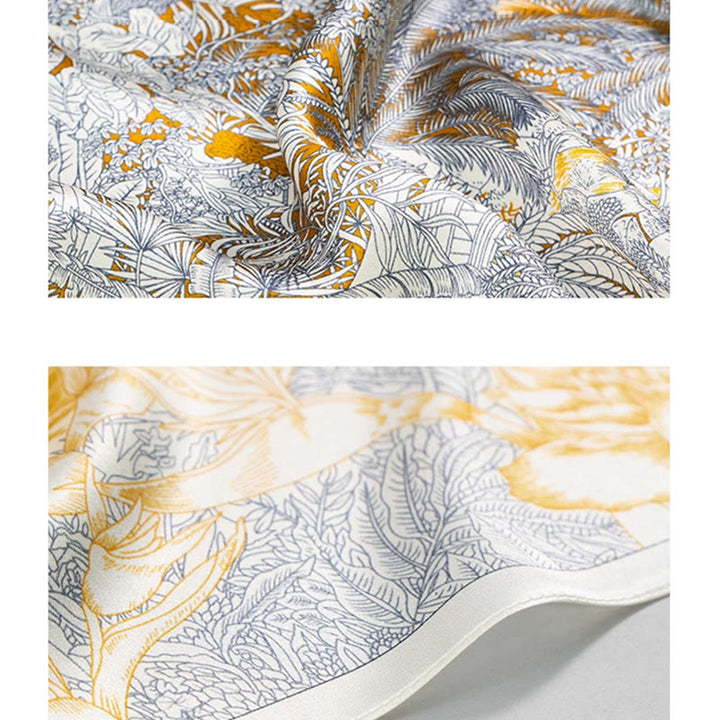 Buddha Stones, Dschungel-Ölgemälde, verheißungsvolle Wolken, Schal aus 100 % Maulbeerseide, doppelseitiger Seidenhalsschal der Premiumklasse 6A - image 3