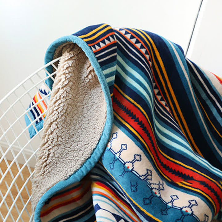 Geometrische warme weiche Bettüberwurfdecke - image 6