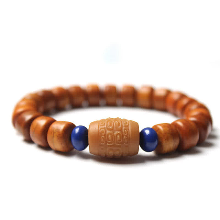 Buddha Stones tibetisches Yak-Knochen-Armband mit Om-Mani-Padme-Hum-Stärke