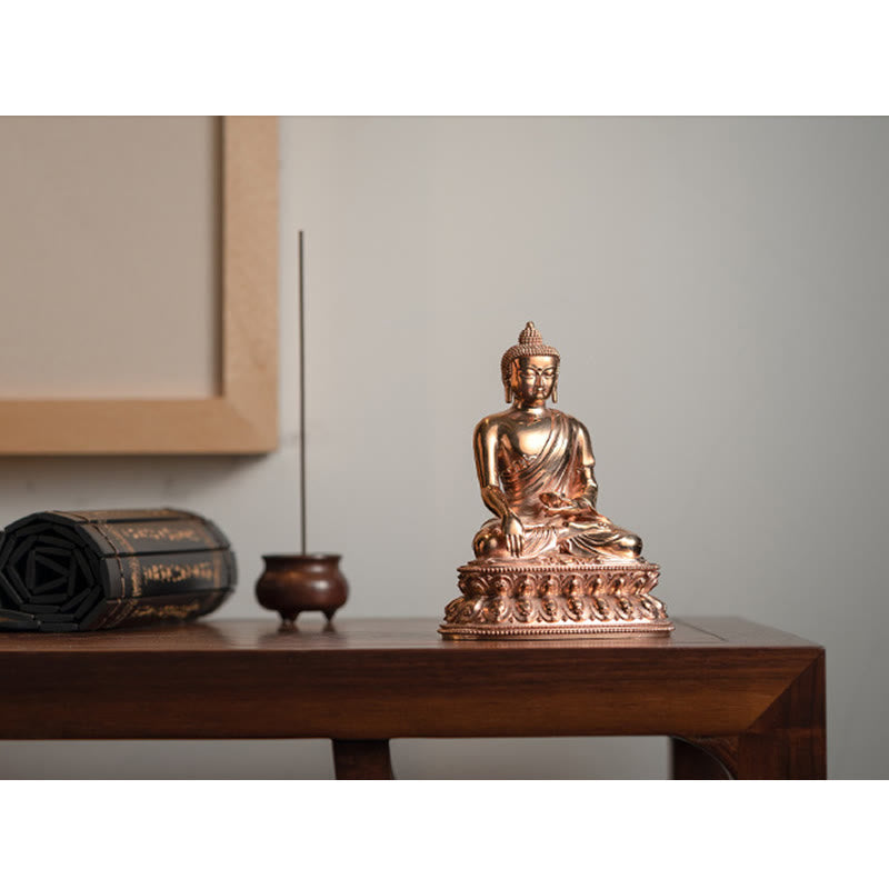 Gautama Shakyamuni Buddha Figur Serenity Kupfer Statue Home Dekoration - image 9