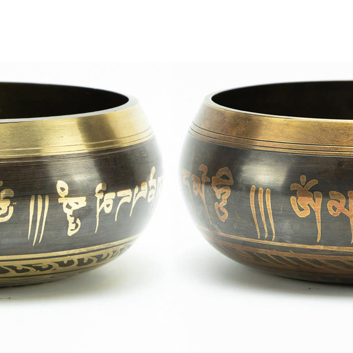 Buddha Stones Tibetische Meditationsschale für Heilung und Achtsamkeit Om Mani Padme Hum Klangschale - image 15