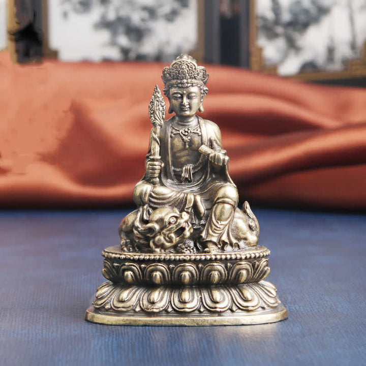 Manjusri Bodhisattva Serenity Kupfer Statue Dekoration - image 5